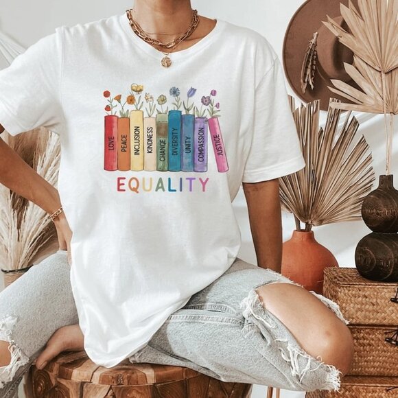 Equal Rights Shirt, Social Justice Shirt, Equality Peace Love Kindness Shirt - Picture 1 of 3